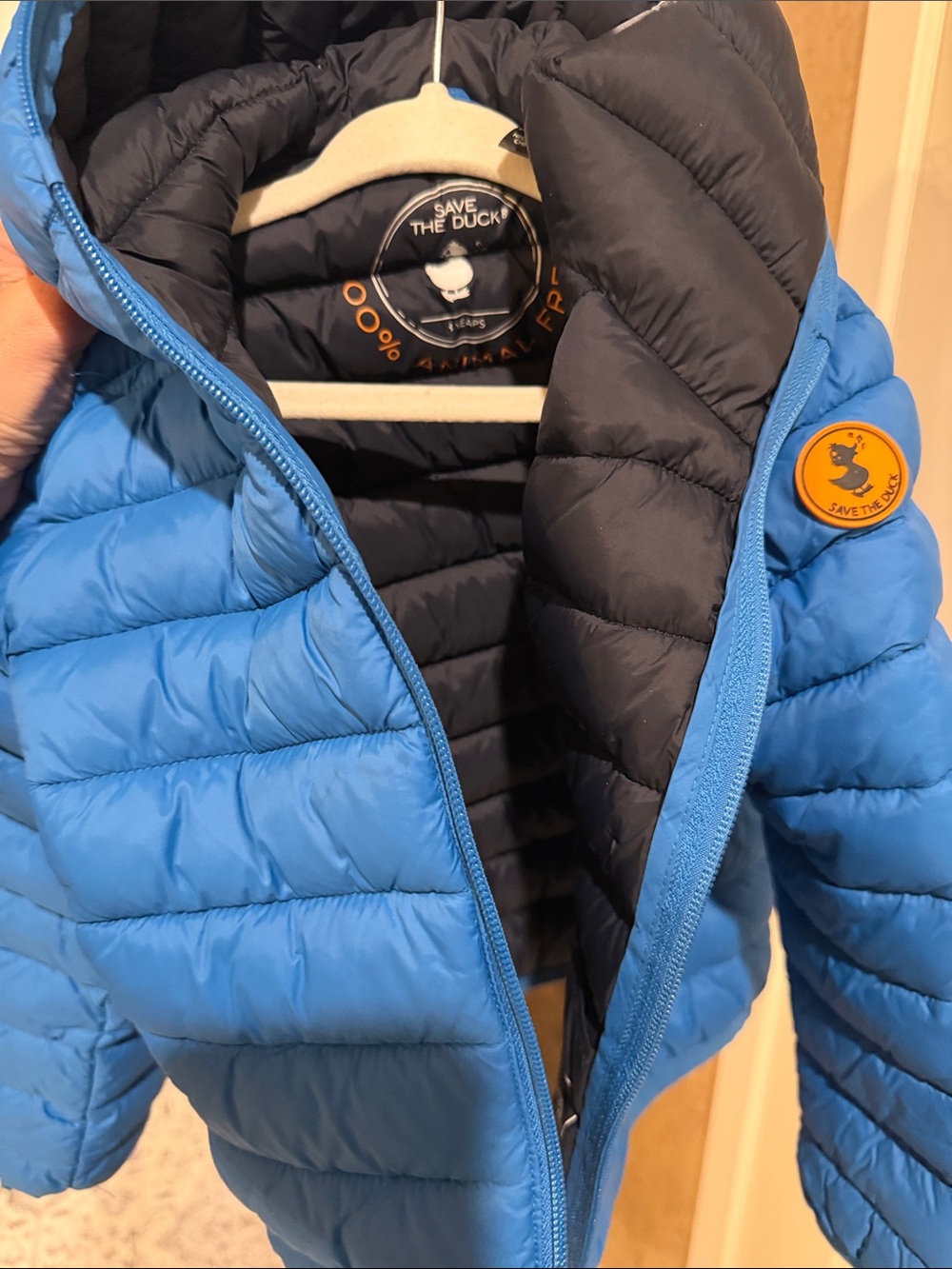 SAVE THE DUCK Vibrant Blue Kids Puffer Jacket